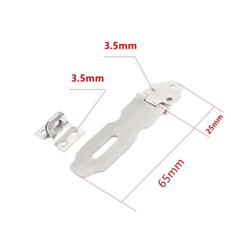 XMHF Stainless Steel Padlock Hasp Gate Lock Door Clasp Drawer