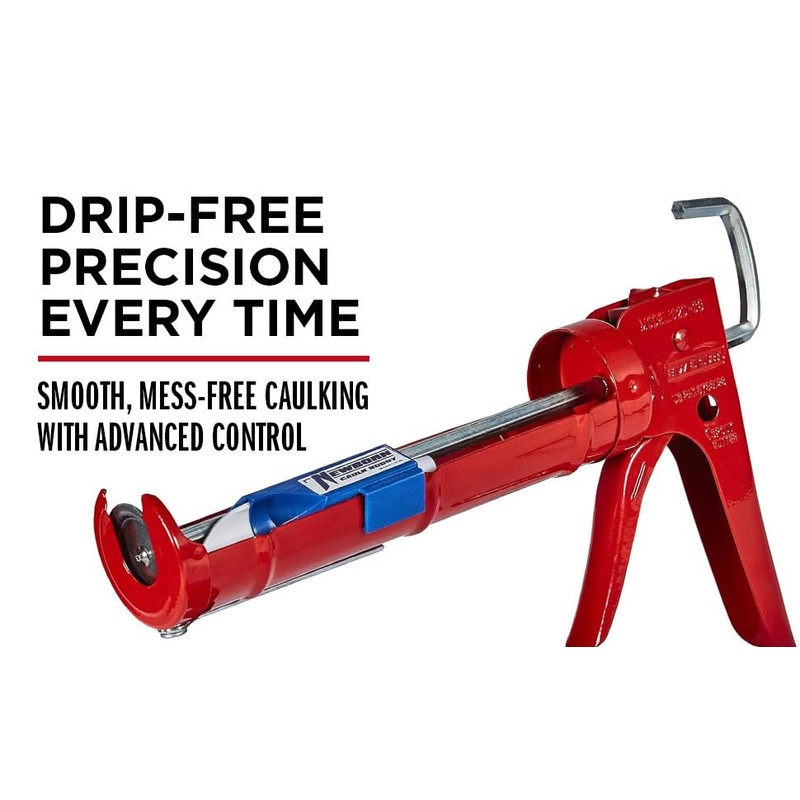 Newborn 102D Drip-Free Smooth Hex Rod Cradle Caulking Gun, 1/10