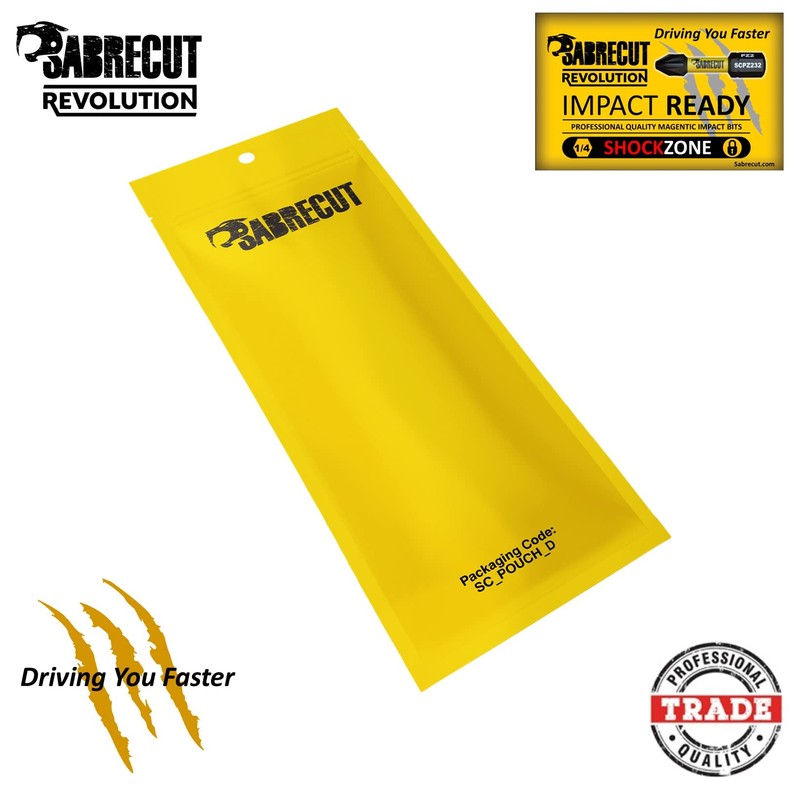 5 x SabreCut SCRH3152_5 152mm H3 Hex Magnetic Impact Screwdriver