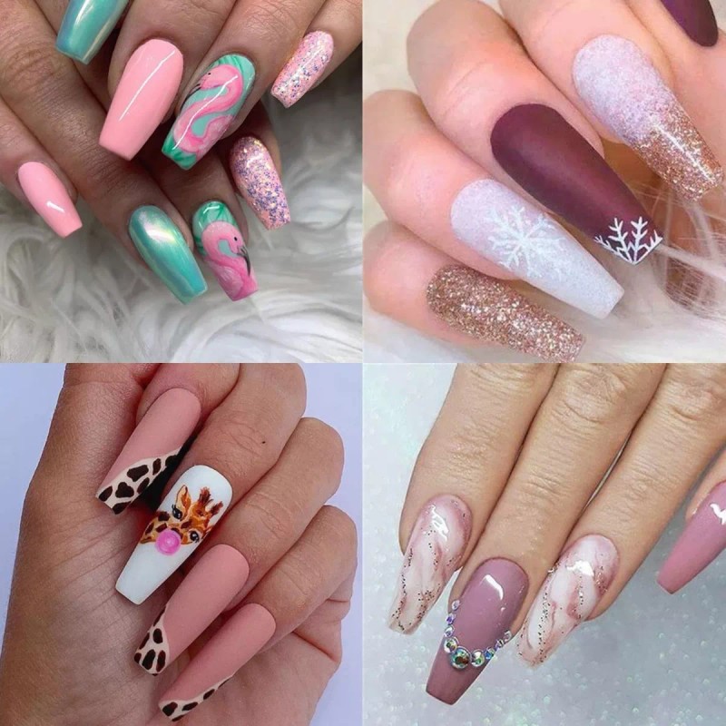 Formas Esculturales;Uñas Esculpidas Moldes para Uñas 500pcs Tips Para Uñas