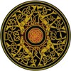 Happylife Productions Celtic Dogs - Window Sticker/Decal (4.5" Circular)