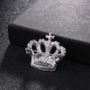 Rhinestones Crown Collar Brooch Pins, Retro Metal Crown Collar Pins,Metal