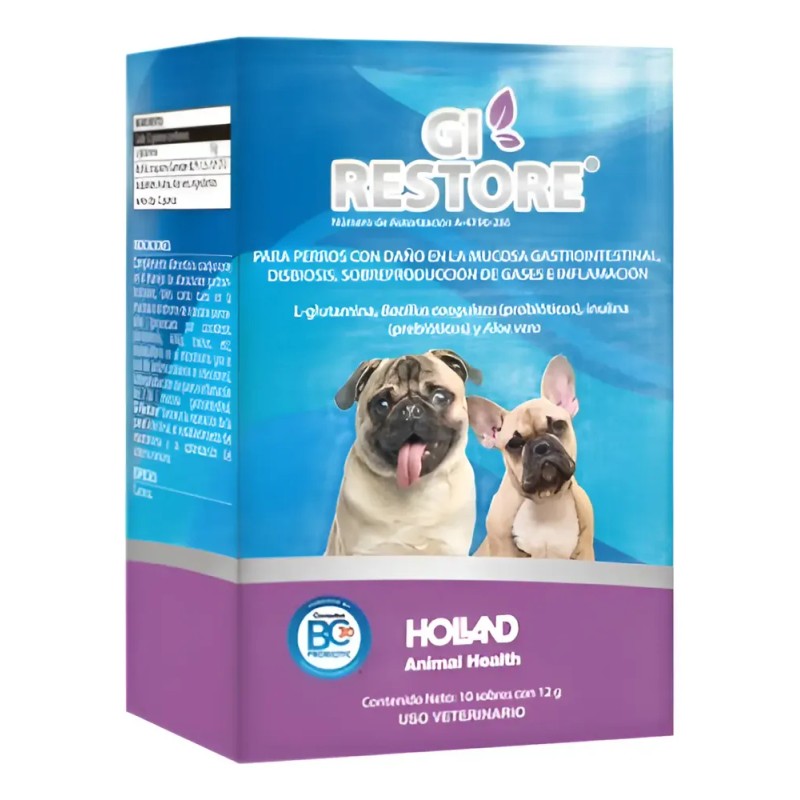 Holland Gi Restore Probioticos, Con Glutamina Perro 120gr