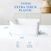 Small- 8 Pack White Plastic Storage Bins for Shelves, Closet