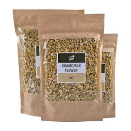 Lowhill Valley Chamomile Flower herbal tea - Matricaria chamomilla Whole Dried Flowers – Handpicked And Responsibly Sourced – No Additives or Preservatives 30g