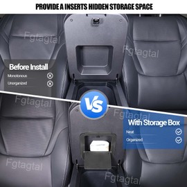 Center Console Hidden Storage Box Fit for Toyota Land Cruiser 250 Prado J250 LC250 2024 2025, Armrest Handrail Privacy Storage Box Organizer Insert Pallet Manager Interior Accessories, Style B