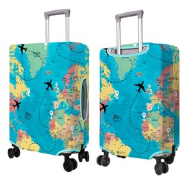 PtRug Travel Luggage Cover Suitcase Protector Fits 18-32 Inch Luggage Wheel Covers Patterned Travel Related Items Flower Luggage Protector Elastic Luggage Anti-scratch Suitcase Cover XL