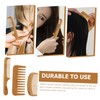 Baluue 3pcs Bamboo Hair Combs Wide Fine Tooth Combs for