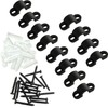 Wire Shelf Loop Clips 12Pcs Small Shelf Clips with Screws