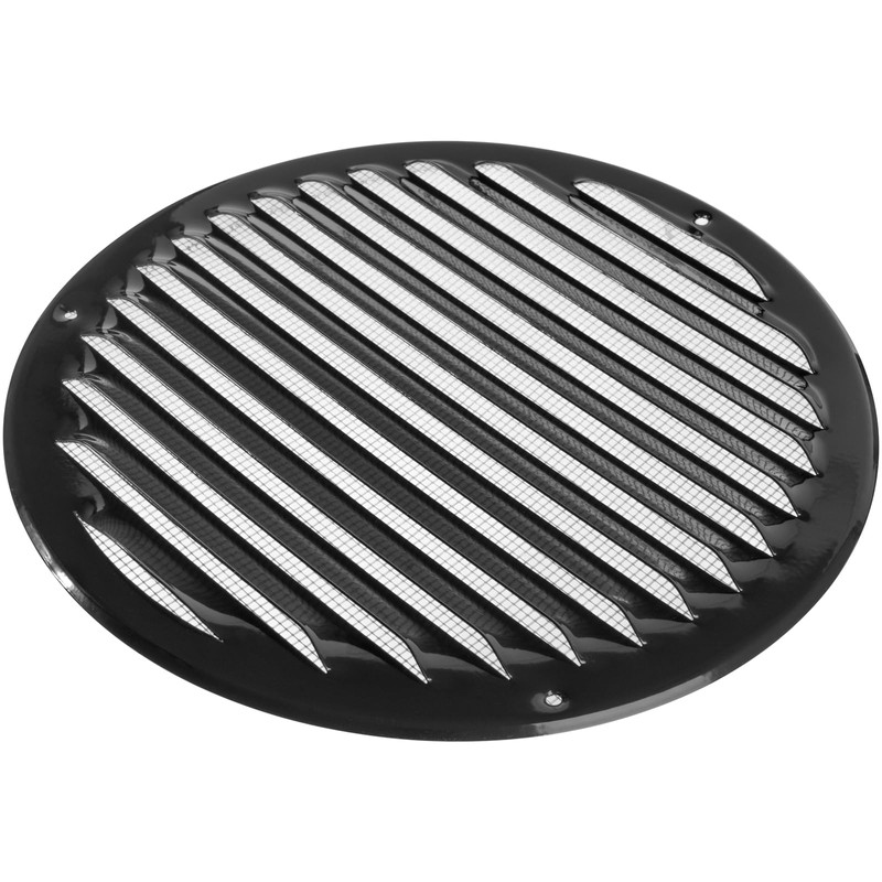 Vent Systems 8" Inch Black Round Soffit Vent Cover -