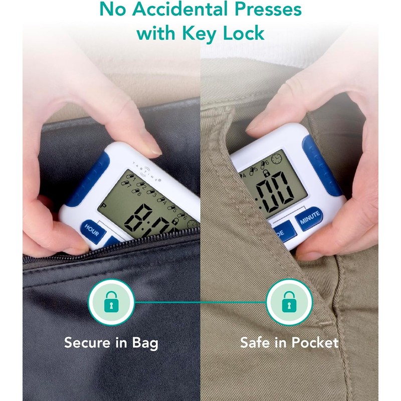 Pill Reminder with 8 Alarms per Day, Pill Tracker, Pill