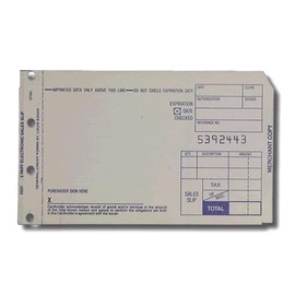 2-Part Short Credit Card Sales Slips (Pack of 100)