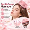 Hollow-Out Fine-Tooth Detangling and Volumizing Hair Comb for Real Hair