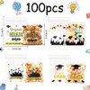 100 PCS Clear Cellophane Ziplock Bags(4x4), Graduation Candy Goodie Goody