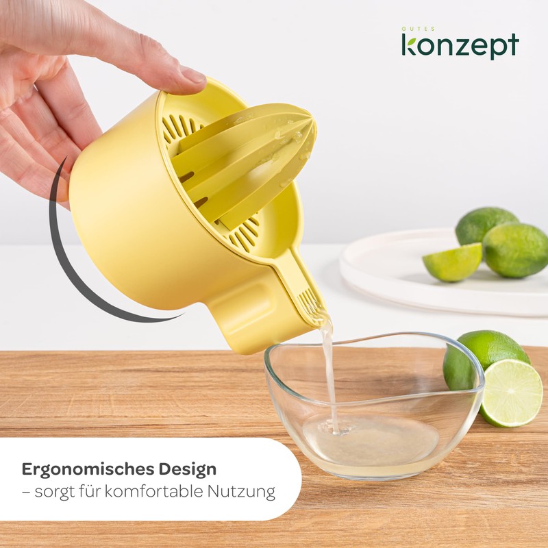 KONZEPT Lemon Squeezer, Orange Squeezer with Container 500 ml -