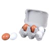 Lelin 6pcs Artificial Wooden Eggs Box Preschool Educational Kitchen Toys
