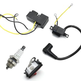 SYOWADA 501546201 Ignition Coil Module Set with Spark Plug Kill Switch, Replacement for Jonsered 625 630 670 Chainsaws Replacement for Husqvarna 61 66 162 266 266XP 266SE, 501516201