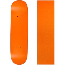 Moose Skateboard Deck Blank Neon Orange 7.75" Orange Grip