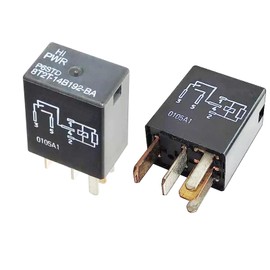 GROBARPART 2 Pcs 1R3399, 8L8T-14B192-BA, 8L8Z14N089B, 8L8Z-14N089-B, Accessory Power | Multi Purpose | Fuel Pump Relay Fit for Ford F150 F250 Super Duty Fusion Fit for Edge 2006-2024, 30A 12VDC 5Pins