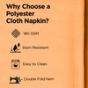 Polyester Cloth Napkins - Washable Soft Table Linens - Durable