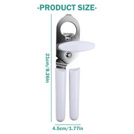 Tin Opener & Bottle Opener - Premium Stainless Steel Manual Can Opener with Comfortable Soft Grip, Heavy Duty Handheld Tool Kitchen Essentials