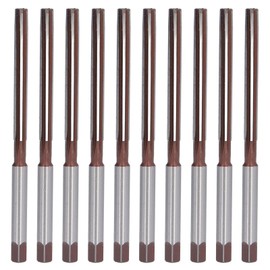 10Pcs Hand Milling Cutter Tool 9SiCr Straight Shank Hand Reamers for Aluminum Wood 3/16in