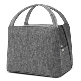 GAOHUI Insulated Lunch Bag for Men Women, Packed Small Cool Bag Lunch Box Kids, Thermal Water-Resistant Adults Lunch Box Bag for Work, School, Picnic Outdoor (Grey)