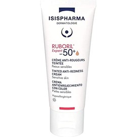 Isispharma Ruboril Expert SPF 50+ 40 ml Muy alta protección solar para pieles sensibles y/o con Rosacea, efecto mate, efecto calmante