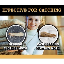 MaxGuard Clothes Moth Traps (5-Pack) – Non-Toxic Pheromone Glue Traps for Closets – Targets Webbing & Case-Bearing Moths – No Mothballs Needed