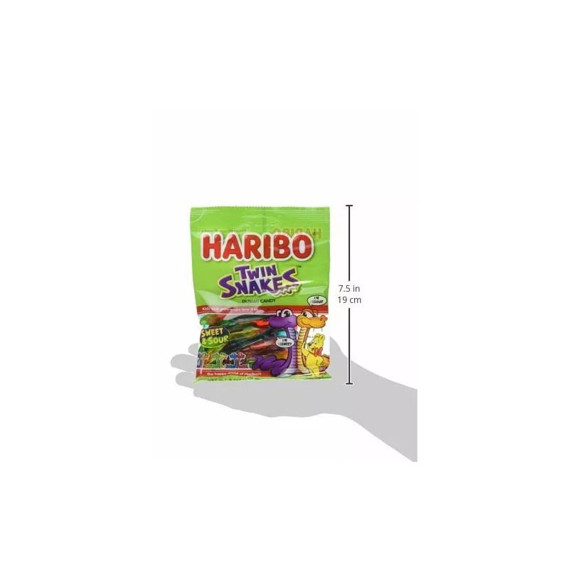 Haribo of America Twin Snakes Gummi Candy Sweet & Sour