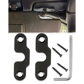 for Jeep Sun Visor Repair Kit, Aluminum Alloy Sun Visor Clips Compatible with Jeep Wrangler JK 2018/ Wrangler JL 2018 2019 2021 2022 2023/ JT Gladiator 2020 2021 2022 2023 - Upgrade Version-Black