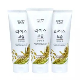 Happybath 해피바스 라이스 보습 클렌징폼 200g 3개팩 Happy Bath Rice Moisturizing Cleansing Foam 200g 3-Pack