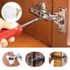 100 PCS Hinge Expansion Dowels with Screws, Hinge Dowel Inserts