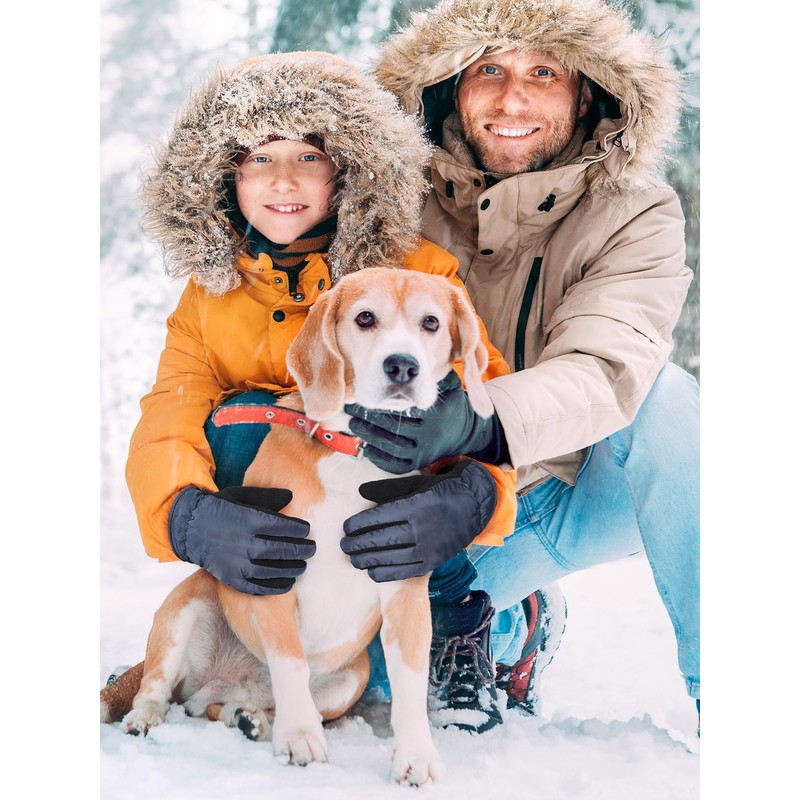 SATINIOR 2 Pairs Kids Snow Gloves Thick Ski Gloves Toddler