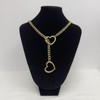 Slip Chain with Heart O-Ring, Punk Style Necklace, Adjustable Chain