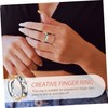 SAFIGLE Resin Gold Foil Ring Set for Women Stacking Ring