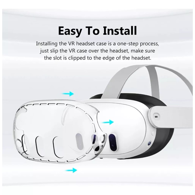 Estuchelandia Carcasa Dura Tpu Y Cristal Templado Para Oculus Meta