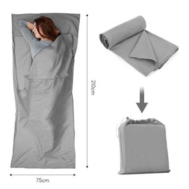 Sleeping Bag Liners Camping Sheets, Travel Sheet Hostels, Hotels Lightweigh Sleeping Bag for Camping Hotel Travel