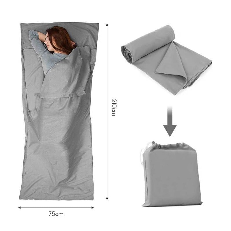 Sleeping Bag Liners Camping Sheets, Travel Sheet Hostels, Hotels Lightweigh