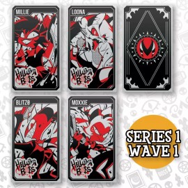 Vivziepop Helluva Boss Metal Cards Series 1 Wave 1 Loona Blitz Millie Moxxie Pin Up