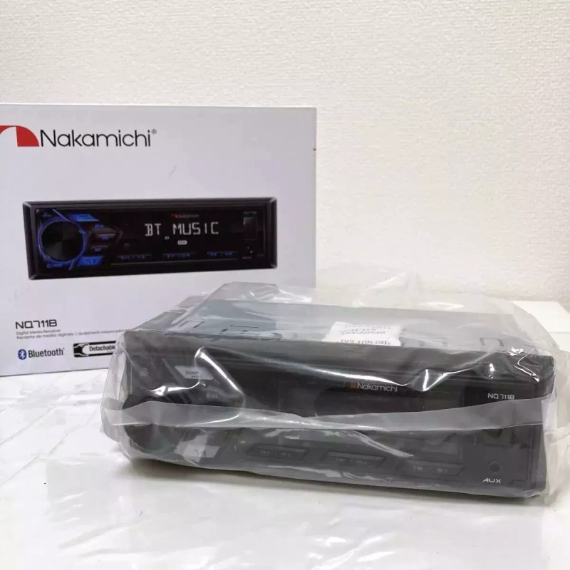 Nakamichi NQ711B 1-DIN Bluetooth USB AUX Radio Car stereo Digital