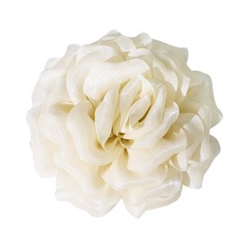 Elegant Organza Silk Rose Flower Extra Large Big Brooches Lapel Pins Fabric Floral Oversized Brooch Pin for Women Wedding Party Banquet Dress Suit Clothes Accessories Fashion Jewelry 210mm (Beige)