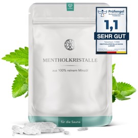 LoWell® 100 g menthol crystals made from 100% pure mint - ideal as a sauna infusion for the sauna in resealable bag - menthol