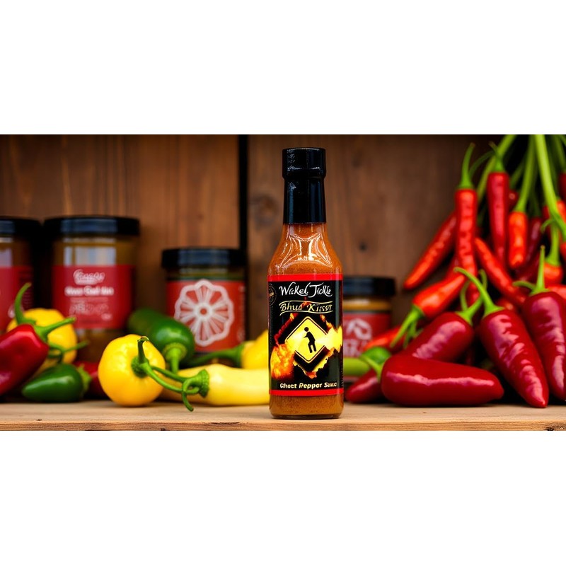 Ghost Pepper Hot Sauce Wicked Tickle Bhut Kisser Very Hot