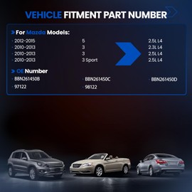 SYKRSS 98122 Air Conditioning A/C Compressor with Clutch Compatible with Mazda 3 Sport 2010-2013, 5 2012-2015, 2.3L 2.5L, HS18 Compressor