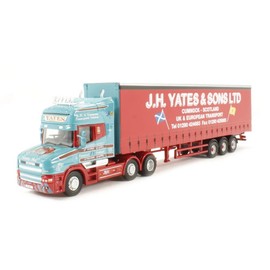 Oxford Diecast 76TCAB003 Scania T Cab Topline Curtainside J H Yates and Sons Ltd