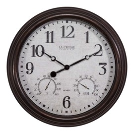 La Crosse Technology 404-3015 Clock Wall with Thermo, 15-1/2"