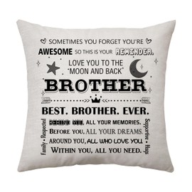 Aconesong Borther Gifts Cushion Cover for Borther Cushion Case Throw Pillow Cover Gift for Big Brother Idea Birthday Father's Day for Brother Decoration Keepsake 45 x 45 cm (Brother)