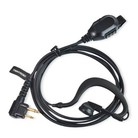 TWAYRDIO CP200 Headset 2 Pin G Shape Earpiece with Mic PTT for Motorola Radio CP200D PR400 CLS1110 RMM2050 GP300 CP185 CLS1410 Yaesu FT-65R FT-65 Walkie Talkie