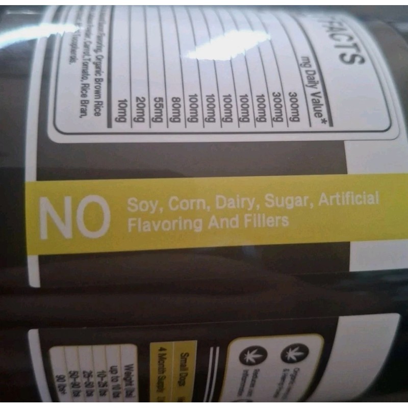 Healpark Hip + Joint Hemp Treats Glucosamine& MSM For Dogs.